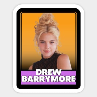 Drew barrymore (retro) Sticker